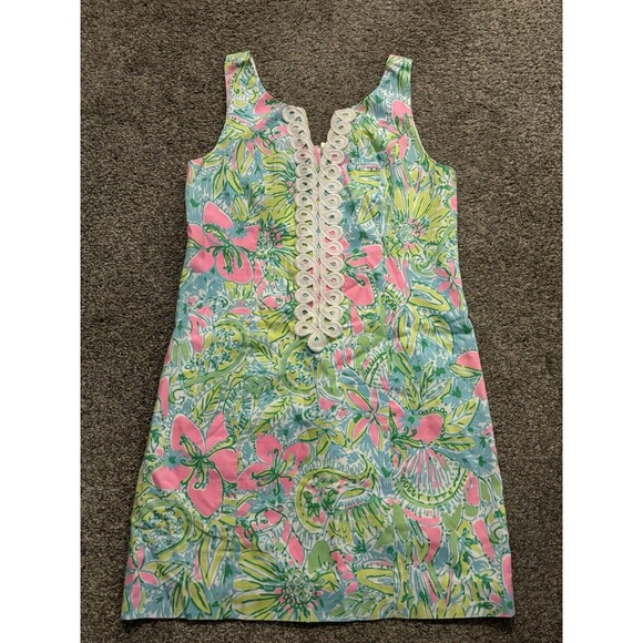 Lilly Pulitzer Multicolored Coconut Jungle Print Cathy Dress Size 4 - Picture 1 of 7